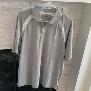 Men’s grey athletic polo
